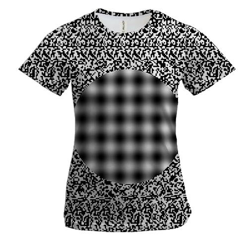 Жіноча 3D футболка з круговою оптичною ілюзією