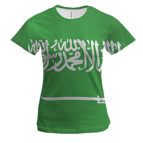 Женская 3D футболка с флагом Саудовской Аравии