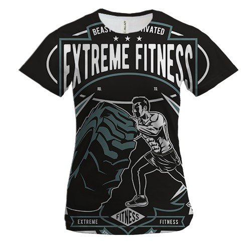 Женская 3D футболка Extreme fitness