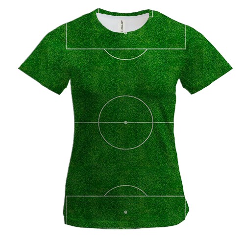 Женская 3D футболка с футбольным полем