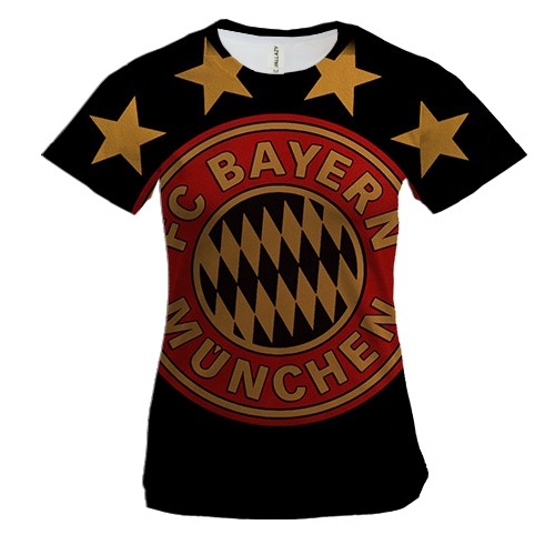 Женская 3D футболка с логотипом Баварии