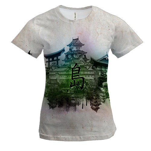 Жіноча 3D футболка з Китайським містечком