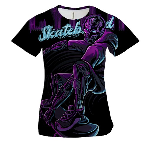 Женская 3D футболка Cyberskater