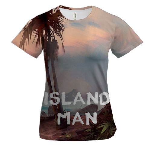 Женская 3D футболка Island Man