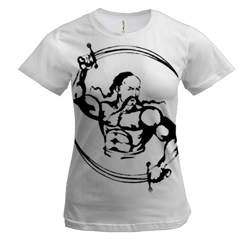 Жіноча 3D футболка Козак з мечами