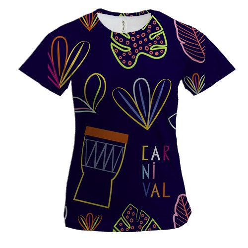 Женская 3D футболка Carnival