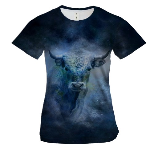 Жіноча 3D футболка зі знаком зодіаку - Телець