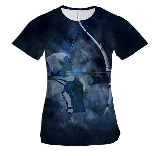 Жіноча 3D футболка зі знаком зодіаку - Стрілець