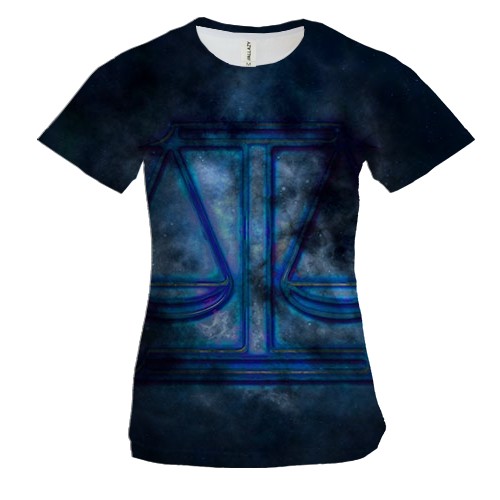 Женская 3D футболка со знаком зодиака - Весы