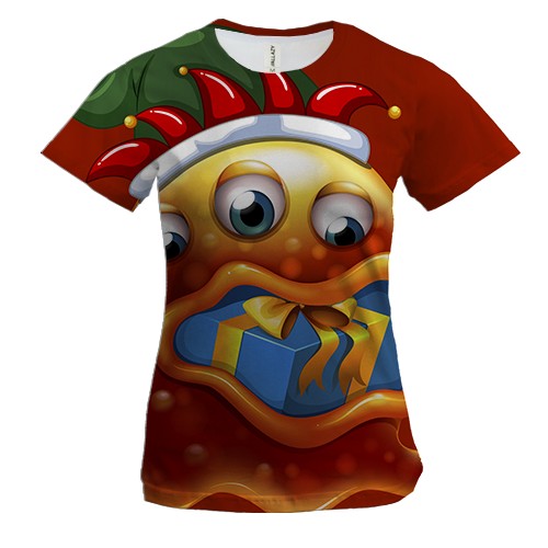 Женская 3D футболка с желейным существом