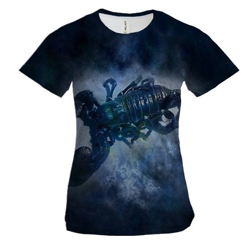 Женская 3D футболка со знаком зодиака - Скорпион