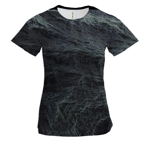 Женская 3D футболка с морскими волнами