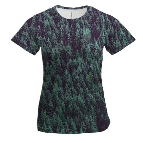 Жіноча 3D футболка з хвойним лісом