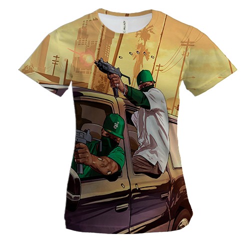 Женская 3D футболка GTA - San Andreas