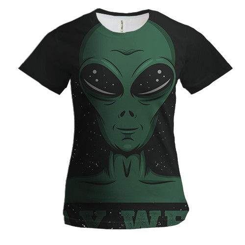 Женская 3D футболка Stay weird