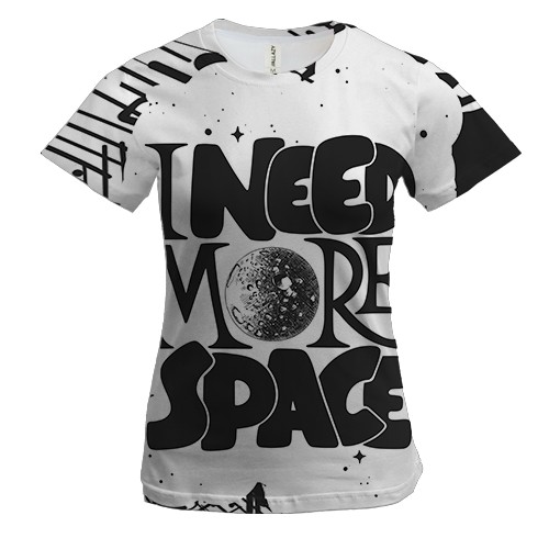 Жіноча 3D футболка I need more space