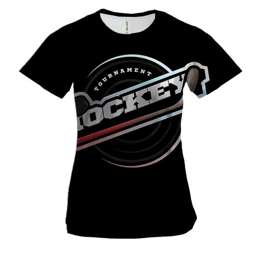 Жіноча 3D футболка Hockey tournament