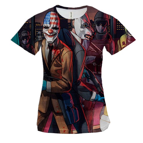Жіноча 3D футболка Payday 2