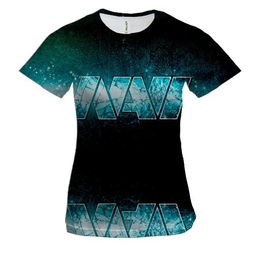 Жіноча 3D футболка з логотипом NAVI