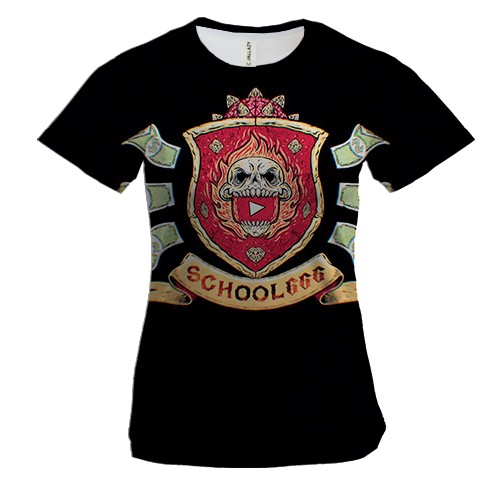 Женская 3D футболка Школа 666 (Моргенштерн)