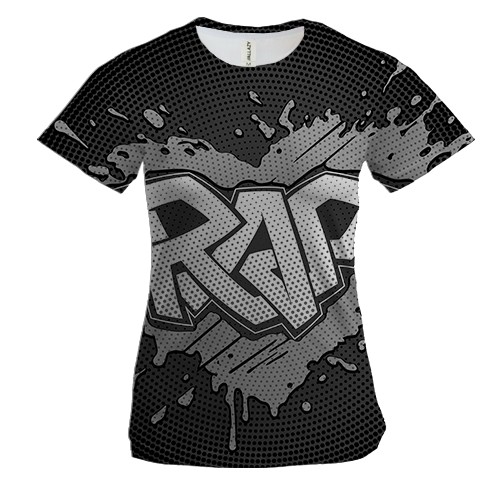 Женская 3D футболка RAP