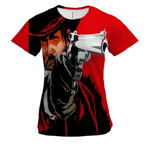 Женская 3D футболка Red Dead Redemption 2