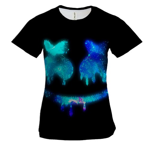 Женская 3D футболка Marshmello (2)