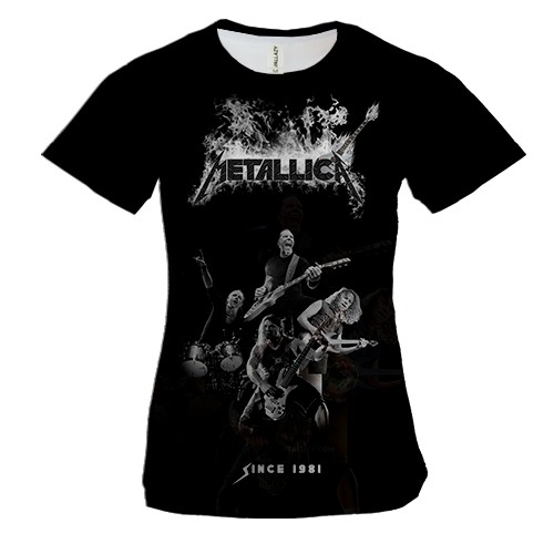 Жіноча 3D футболка Metallica Band