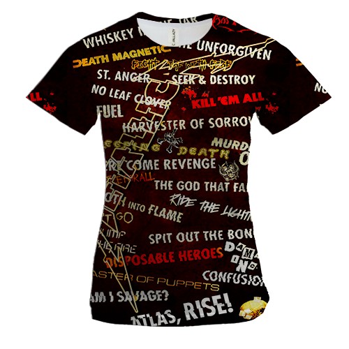 Жіноча 3D футболка Metallica (Альбоми)