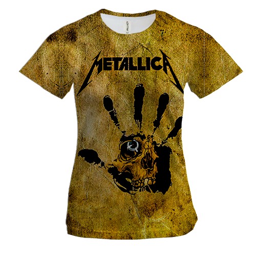Женская 3D футболка Metallica (арт)
