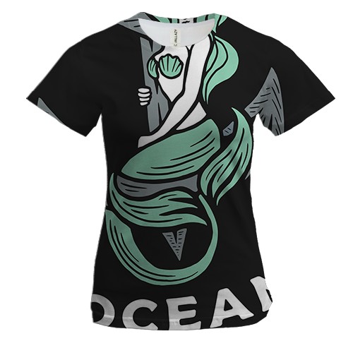 Женская 3D футболка Ocean