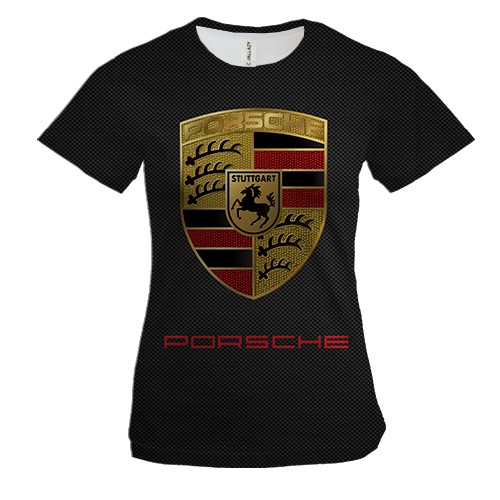 Женская 3D футболка Porsche