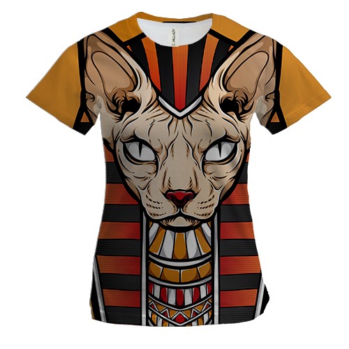 Жіноча 3D футболка з котом сфінксом