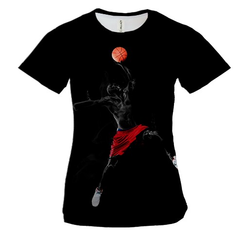 Жіноча 3D футболка з баскетболістом