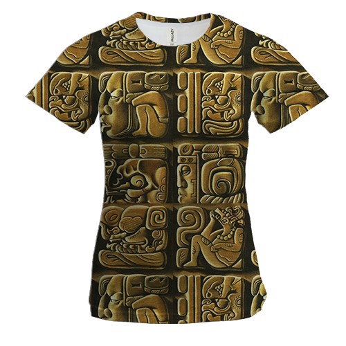 Женская 3D футболка с письменностью Майя