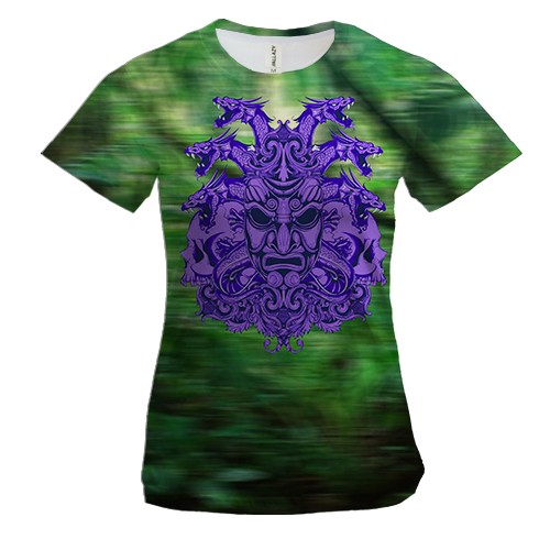 Женская 3D футболка со статуей Майя