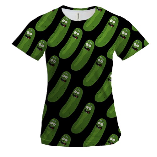 Женская 3D футболка Pickle Rick (Рик и Морти)