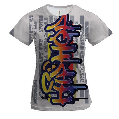Женская 3D футболка Hip Hop