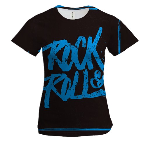 Женская 3D футболка Rock and Roll