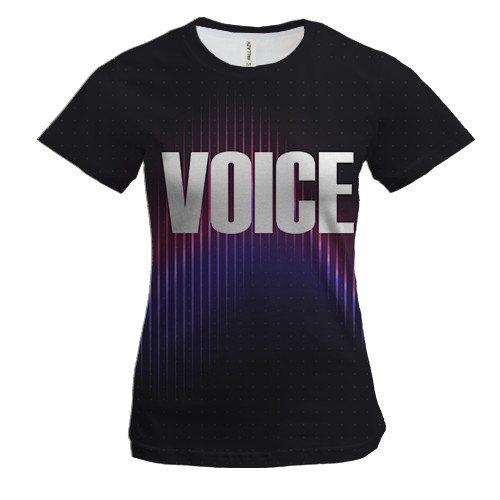 Жіноча 3D футболка з написом "Voice"