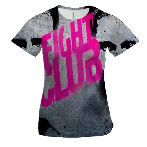 Женская 3D футболка Бойцовский клуб (2)