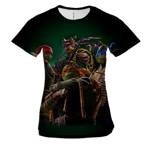 Женская 3D футболка с Черепашками-Ниндзя