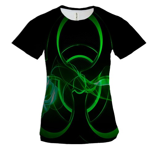 Жіноча 3D футболка зі знаком радіації