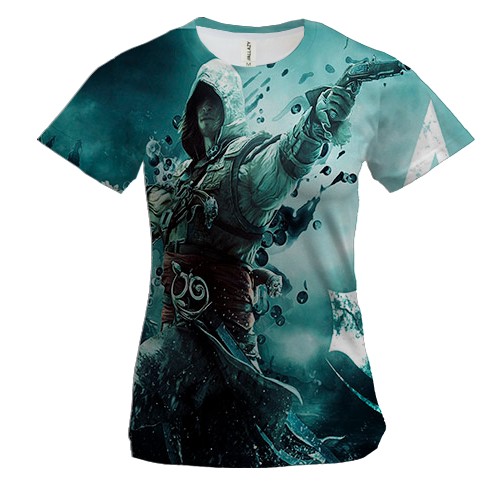 Женская 3D футболка с Эдвардом Кенуэем (Assassin
