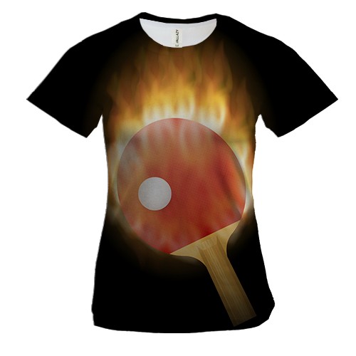 Жіноча 3D футболка Fire tennis