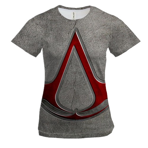 Женская 3D футболка с гербом ассасинов (Assassin