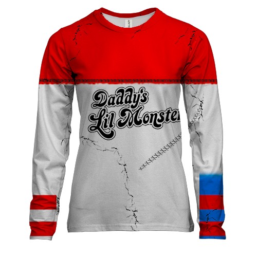 Жіночий 3D лонгслів Харлі Квінн