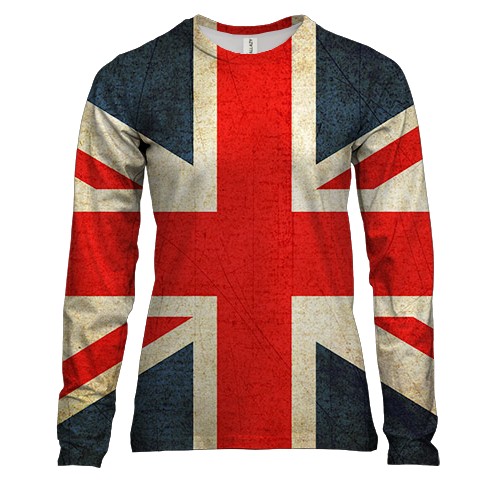 Женский 3D лонгслив с Британским флагом