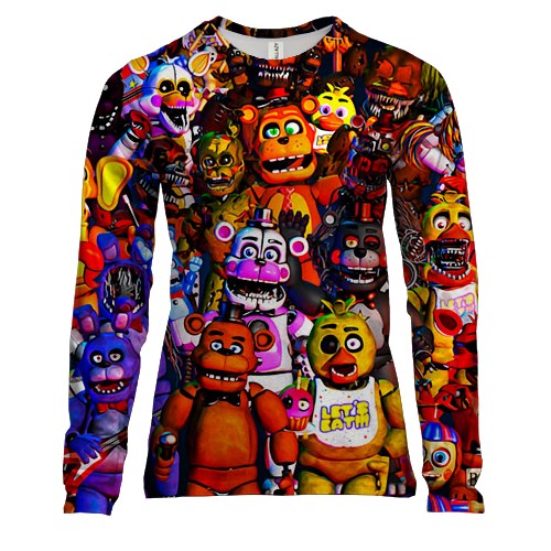 Женский 3D лонгслив Персонажи игры - Five Nights at Freddy