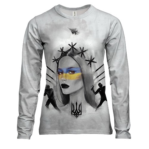 Жіночий 3D лонгслів Ukraine under attack